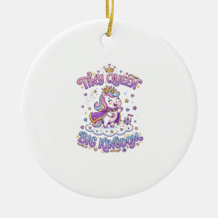 Adorno De Cerámica Regalo Idea Pegatina Reina Pequeña Unicornio Reino