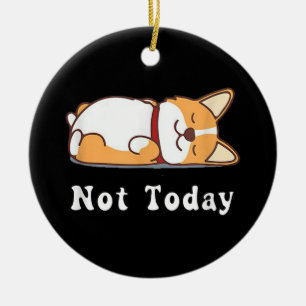 Adorno De Cerámica Regalo lindo Corgi Amante de perros divertido No h
