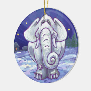 Adorno De Cerámica Regalo lindo del elefante blanco