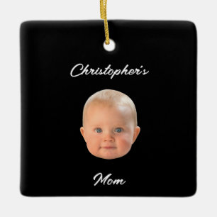 Adorno De Cerámica Regalo moderno minimalista para mamá con foto de b