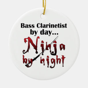 Adorno De Cerámica Regalo musical Bass Clarinet Ninja