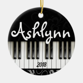 Adorno De Cerámica Regalo musical pianista personalizado de teclado