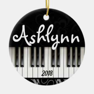 Adorno De Cerámica Regalo musical pianista personalizado de teclado