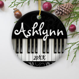Adorno De Cerámica Regalo musical pianista personalizado de teclado