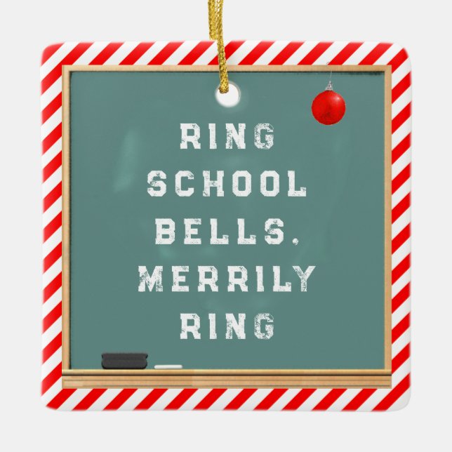 Adorno De Cerámica Regalo navideño del profesor personalizado (Anverso)