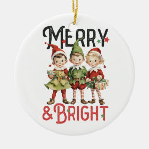 Adorno De Cerámica Regalo navideño merry y luminoso