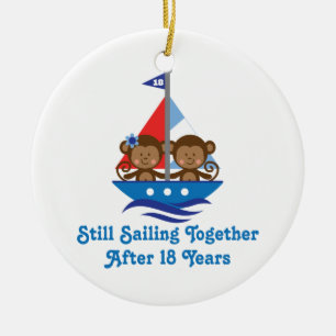 Adorno De Cerámica Regalo para los décimo octavos monos del