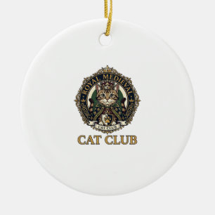 Adorno De Cerámica Regalo para papá gato medieval real - Royal Medie