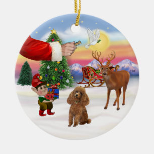 Adorno De Cerámica Regalo para un Caniche Albaricoque (Juguete)