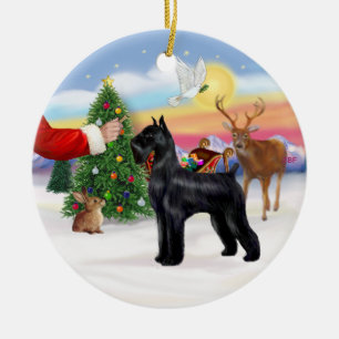 Adorno De Cerámica Regalo para un Schnauzer negro gigante