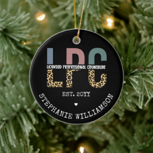 Adorno De Cerámica Regalo personalizado de consejero profesional lice