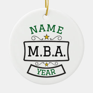 Adorno De Cerámica Regalo personalizado de graduación de MBA