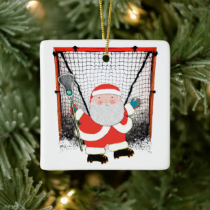 Adorno De Cerámica Regalo personalizado de lacrosse para las fiestas