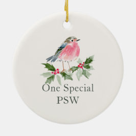 Adorno De Cerámica Regalo personalizado de Navidad 'Gracias' para PSW