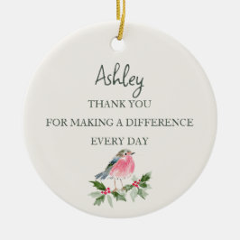 Adorno De Cerámica Regalo personalizado de Navidad para CNA de agrade