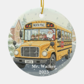 Adorno De Cerámica Regalo personalizado de Navidad para el conductor