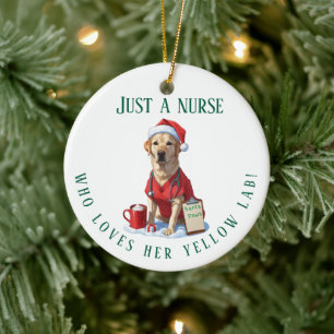 Adorno De Cerámica Regalo personalizado de Navidades de enfermeras en