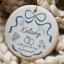 Adorno De Cerámica Regalo personalizado de propuesta de dama de honor