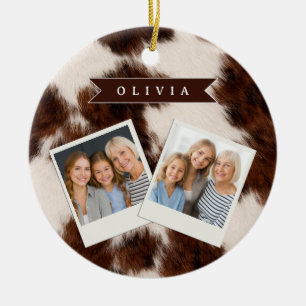 Adorno De Cerámica Regalo Personalizado de Vaquera con Estampado de V
