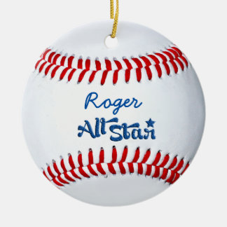 Adorno De Cerámica Regalo personalizado del jugador de béisbol