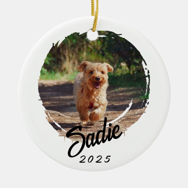 Adorno De Cerámica Regalo Personalizado para Amantes de Mascotas - Fo (Frente)