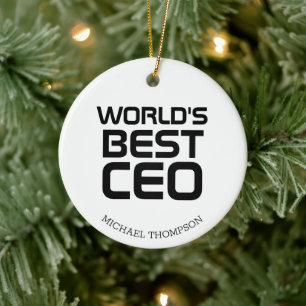 Adorno De Cerámica Regalo personalizado para CEO Jefe Mejor del Mundo