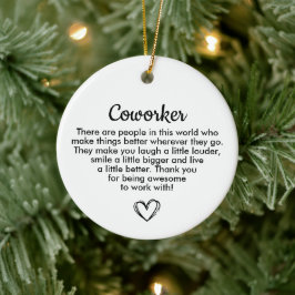 Adorno De Cerámica Regalo personalizado para compañero de trabajo, re