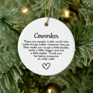 Adorno De Cerámica Regalo personalizado para compañero de trabajo, re