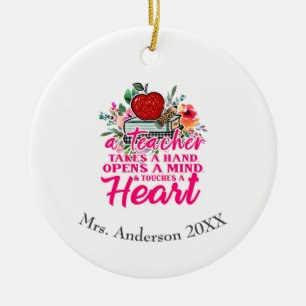 Adorno De Cerámica Regalo Personalizado para el Maestro Toma la Mano