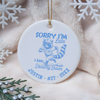 Adorno De Cerámica Regalo Personalizado para Jugador de Béisbol con N