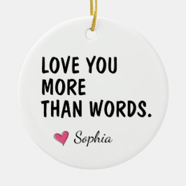 Adorno De Cerámica Regalo Personalizado para Mamá 'Te Amo Más Que Pal