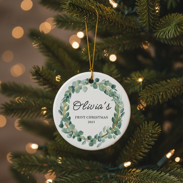 Adorno De Cerámica Regalo Personalizado | Recuerdo de Navidad con Nom (Subido por el creador)