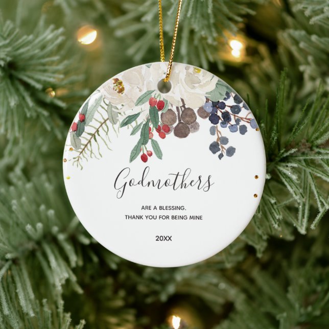 Adorno De Cerámica Regalo por propuesta de padrino de padrino (Árbol)