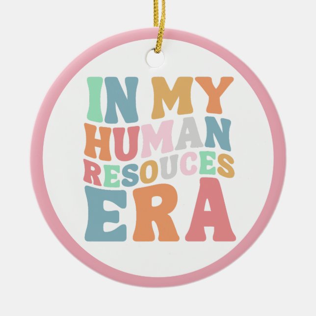 Adorno De Cerámica Regalo profesional de la era de los recursos human (Frente)