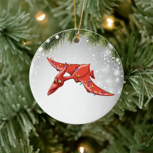Adorno De Cerámica Regalo Pteranodon Para Niño Adulto Pteranodon Love (Árbol)