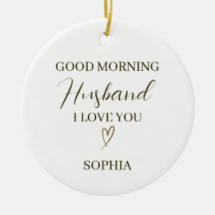 Adorno De Cerámica Regalo Romántico Personalizado para Esposo Buen Dí