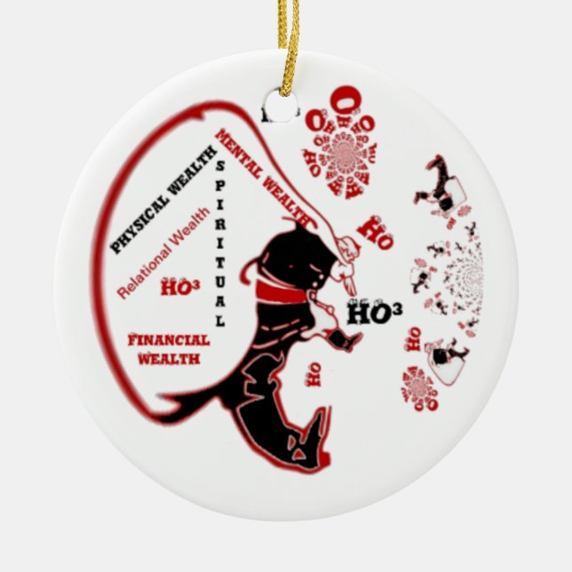 Adorno De Cerámica Regalo secreto Santa - Prosperidad y Riqueza (Frente)