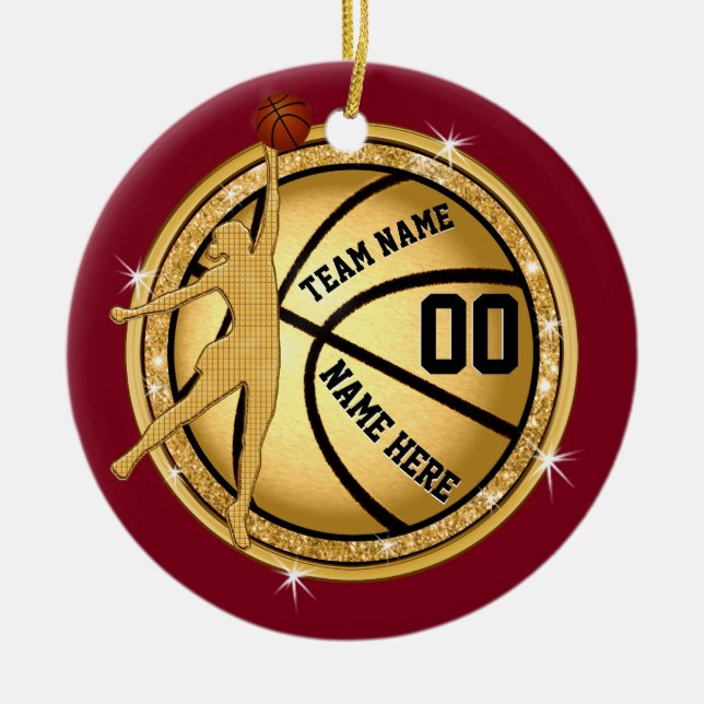 Adorno De Cerámica Regalos baratos del baloncesto para los chicas, (Frente)