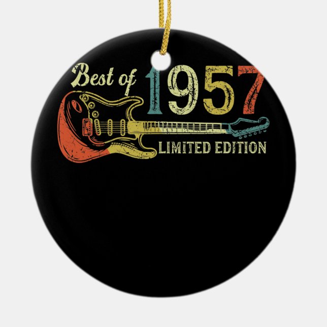 Adorno De Cerámica Regalos de 65 años para los hombres Guitar Lover (Frente)