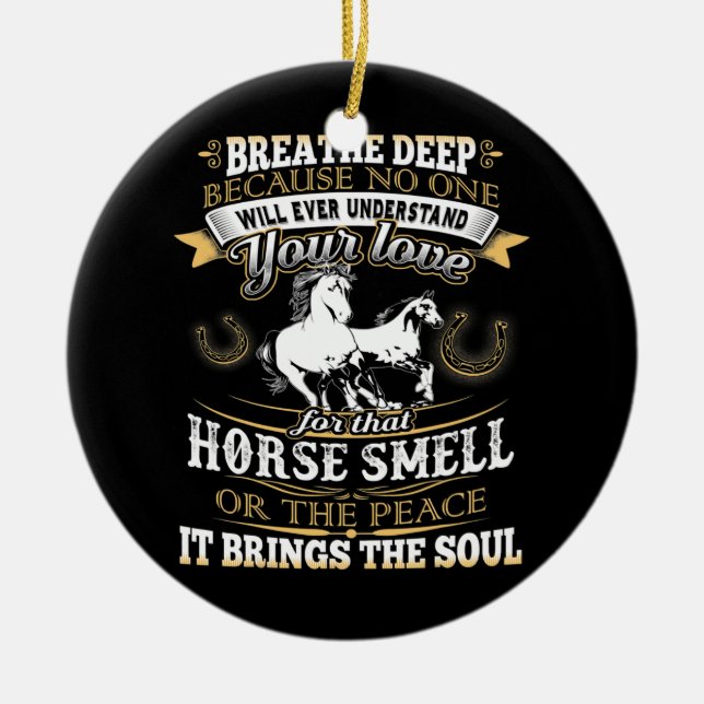 Adorno De Cerámica Regalos De Amantes De Aroma De Caballo Graciosos P (Frente)