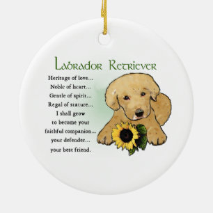 Adorno De Cerámica Regalos de cachorro de Labrador Retriever de raza 