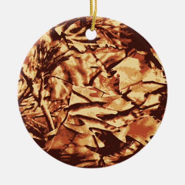 Adorno De Cerámica Regalos de camuflaje marrón para cazadores (Frente)