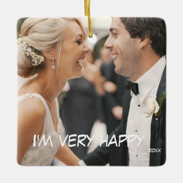 Adorno De Cerámica Regalos de compromiso para parejas 2024 Navidades (Anverso)