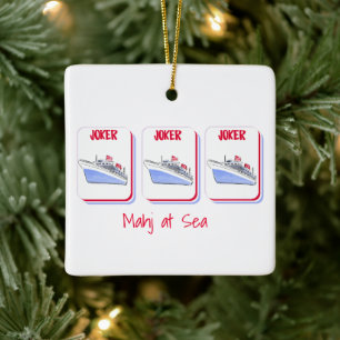 Adorno De Cerámica Regalos de crucero personalizados de Mahj en el ma
