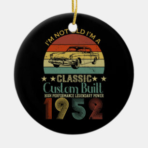 Adorno De Cerámica Regalos de cumpleaños 70 para hombres papa retro v