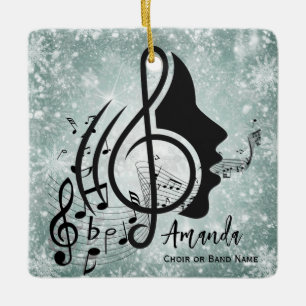 Adorno De Cerámica Regalos de director de coro de jade notas musicale