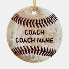 Adorno De Cerámica Regalos de entrenador de béisbol vintage PERSONALI