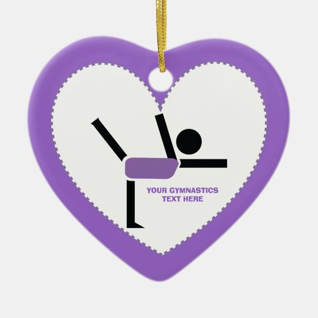 Adorno De Cerámica Regalos de gimnasia, personalizado de gimnasia (Frente)