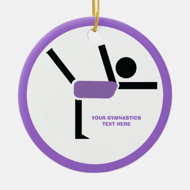 Adorno De Cerámica Regalos de gimnasia, personalizado de gimnasia (Frente)