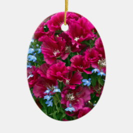Adorno De Cerámica Regalos De Godetia Y Lobelia